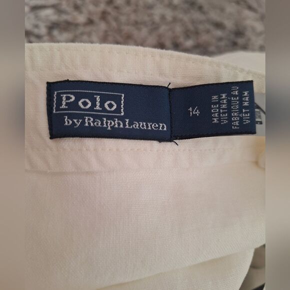 Polo Ralph Lauren Paneled Hemp Play suit Short Overalls Adjustable Pockets Sz 14 - Picture 7 of 10